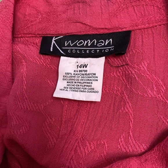 Women’s Vintage K Woman Collection Pink Dress Jacket with Embroidered Size 14 - Picture 2 of 12